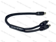 Sky High Car Audio PREMIUM RCA Splitter 1 Female 2 Female 1F2F Cable Braided