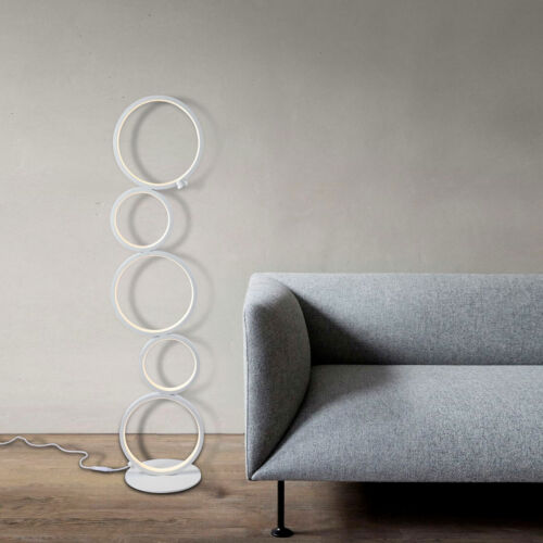 Modern Floor Lamp 5-Ring LED Night Light Corner Standing Light Living Room Decor