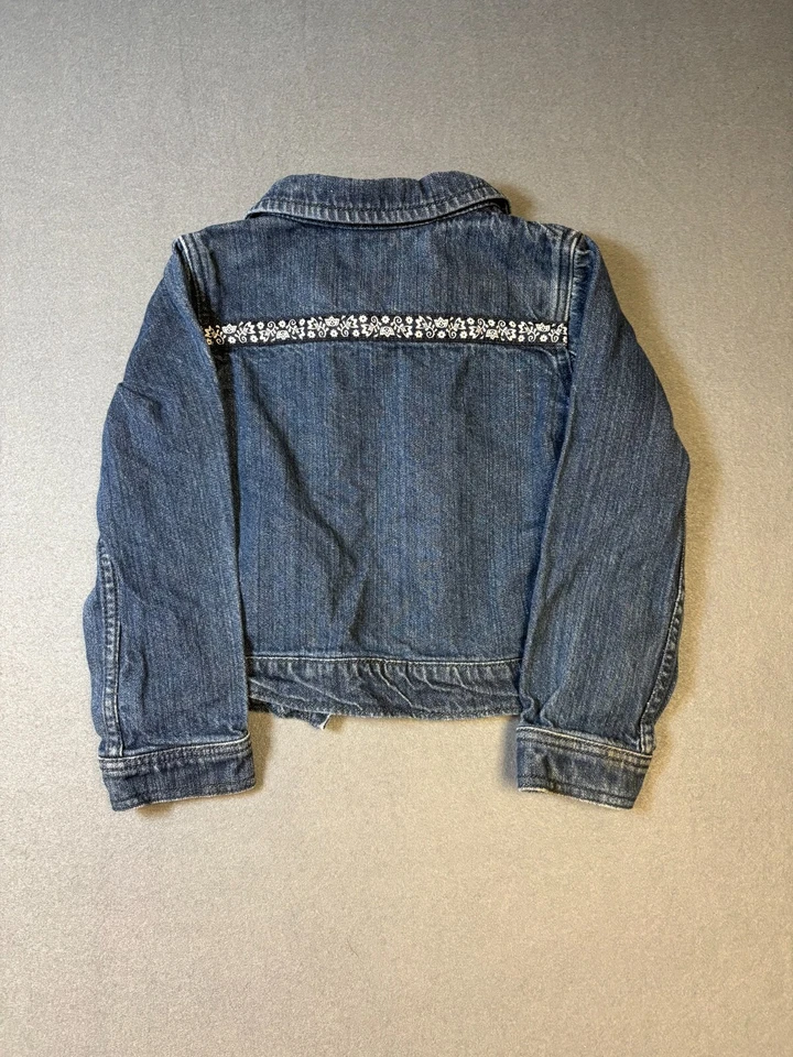 Chaqueta vaquera bordada Hanna Andersson azul medio lavado niña talla 120 Foto 2 de 4