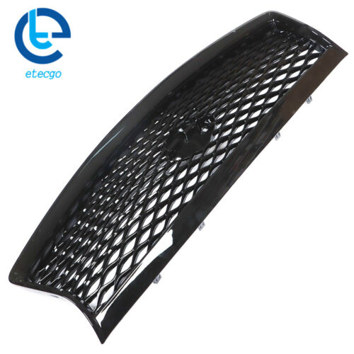 Gloss Front Mesh Bumper Hood Grille Fit For 2014-2017 Infiniti Q50 Sedan Black - Picture 4 of 14
