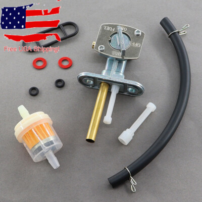 #ad Petcock Fuel Tank Switch Valve Hose Pipe For Yamaha Big Bear YFM YFM350 ATV $9.55