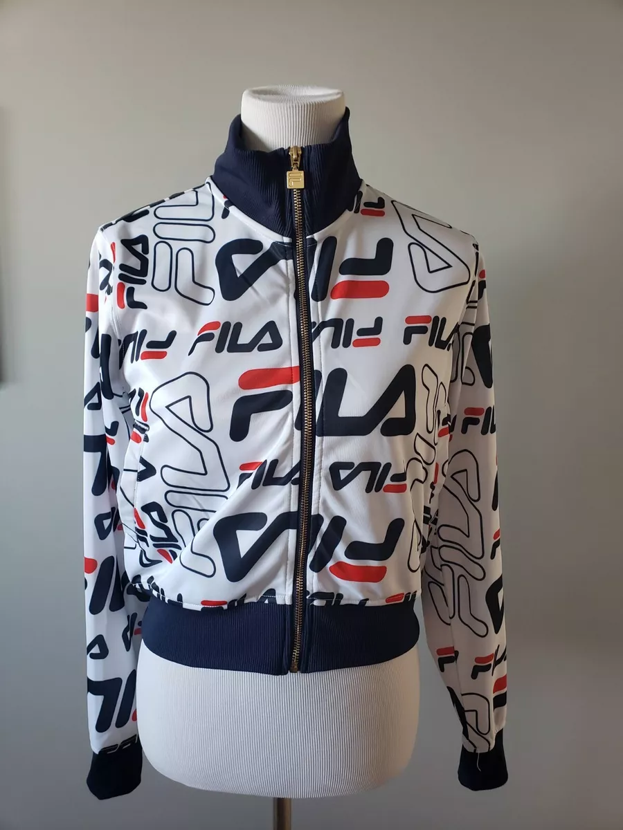 FILA Jacket Junior s CROP Track Logo Jacket Size S NWOT