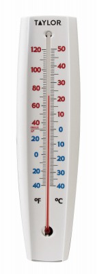 Big & Bold White Outdoor Tube Thermometer, 15 x 3-In. - 5109