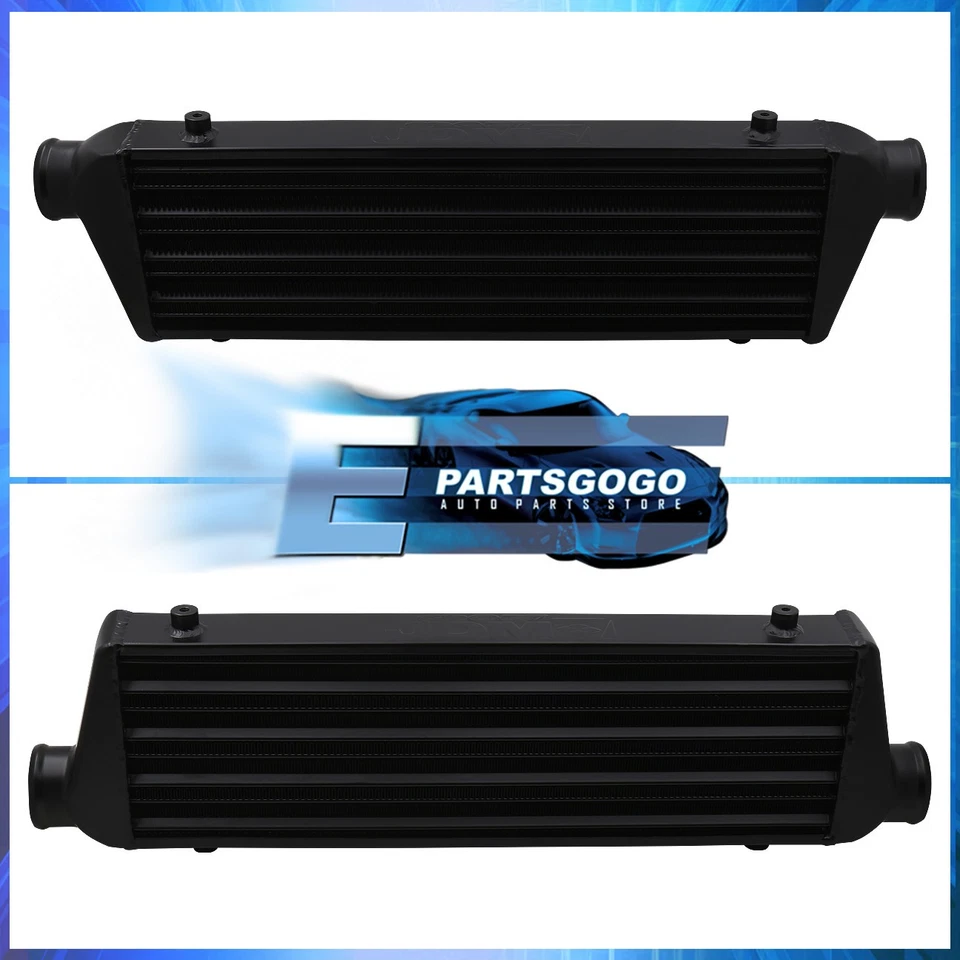 Universal 27.5"X7"X2.5" Black Light Aluminum Front Mount Intercooler Tube Fin - Image 2 of 4