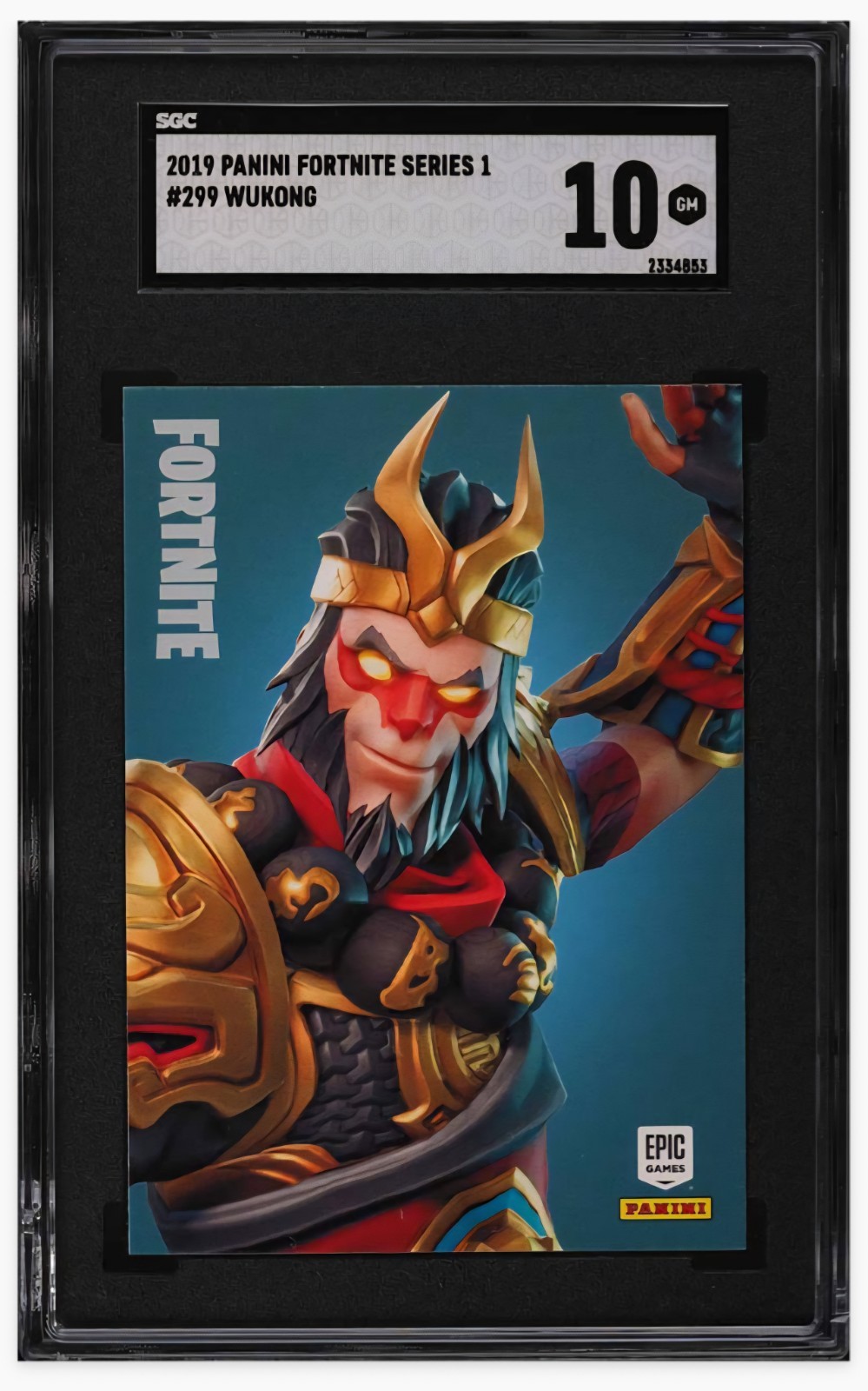 2019 Panini, Fortnite, Series 1, Wukong, #299, USA, SGC-10