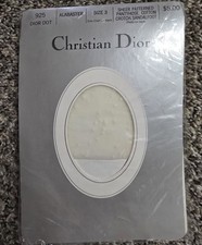 New Christian Dior Dot 925 Alabaster Pantyhose Size 3 Vintage