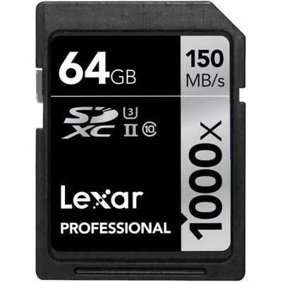 Lexar SDXC 64GB 1000x Professional Class 10 UHS-II U3 (V60)