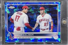 Shohei Ohtani RARE SAPPHIRE REFRACTOR INVESTMENT CARD SSP TOPPS CHROME MVP MINT
