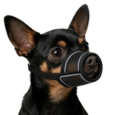 CNSYAF Dog Muzzle for Small Medium Large Dogs Soft XXS Snout 4"-5" , Black