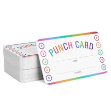 Teacher Punch Cards 200 Pack 3.5 x 2 inch - Incentive Behavior Reward Card ...