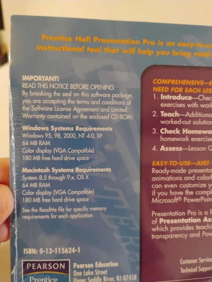 Presentation Pro(Teacher) Pre- Algebra CD-ROM,Prentice Hall-NEW - Image 3 of 4