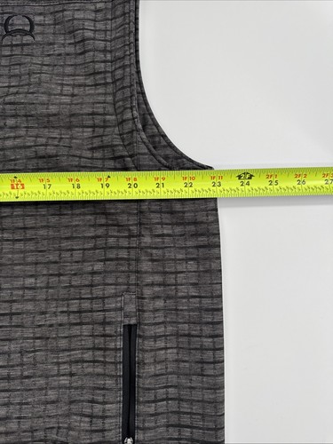 Cinch Softshell Fleece Vest Mens Size Large Gray Full Zip Check Pattern Pockets - Picture 7 of 17