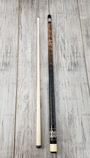 SCHON LTD POOL CUE Irish Linen Wrap  29" Shaft 19oz Maple Birds Eye MOP Inlay