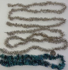Vintage Silver Tinsel Garland 8.5  Christmas Tree 102" L2592