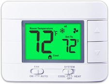 Upgraded Multi-Stage Non-Programmable Thermostats for Home 2 Heat/2 Cool, with T