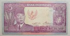 Indonesia 5 Rupiah 1960, Wmk Buffalo Unc