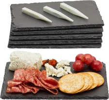 Mini Charcuterie Boards - 6-Pack, 6 X 8.75 In, Black Slate - Slate Charcuterie B