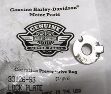 OEM 1993 93 HARLEY HD BIG TWIN STARTER SHAFT LOCK PLATE TAB 33126-93 H27-22G