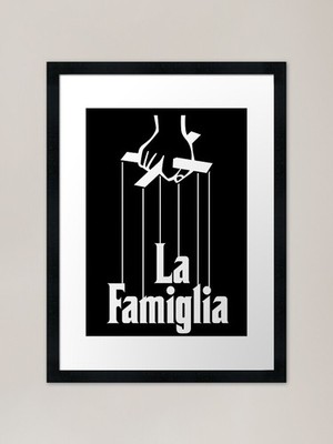 Italienische La Famiglia Mafia Stil Kunst Gerahmtes Wandbild Poster Leinwanddruck Bild