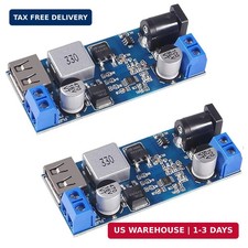 2 Pcs Buck Converter Module 12 v to 5 v 5 A USB Voltage Regulator DC 9 V - 36 V