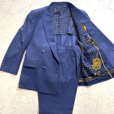 AGNONA Italian Fabric Vintage Setup Lining Design Navy