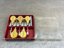 Vintage Millers Falls 5 Piece Carving Tool Set No 107 Wood Chisel Gunsmith Tools