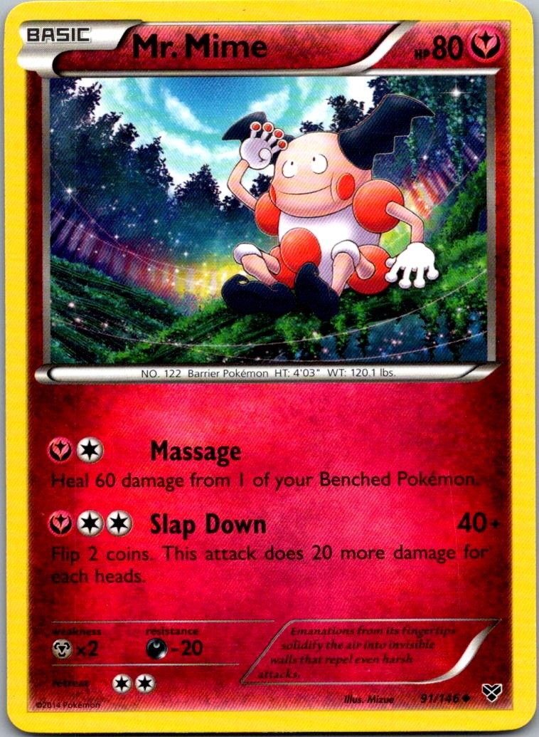 Mr. Mime 91/146 XY Base Set Uncommon LP