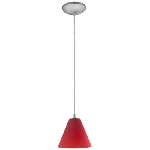 Access Lighting 28004-3C/RED Martini 1 Light LED Pendant - 7"W - Bronze - Picture 6 of 9