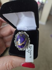 Sterling Silver Blue/Purple Turquoise Ring Sz 8