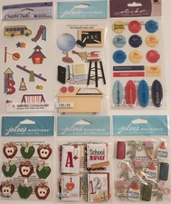 Lot of 6 JOLEE'S BOUTIQUE Sticko Creative Touch SCHOOL Scrapbooking Stickers