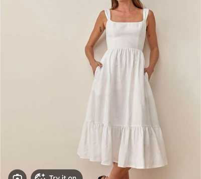 Reformation bucatini linen white midi dress size 8 NWT | eBay Reformation bucatini linen white midi dress size 8 NWT | eBay
