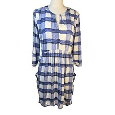 Anthropologie MAEVE Devery Shirtdtress in Blue Motif Women’s Size Small