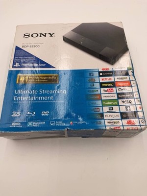 New SONY BDP-S5500 Streaming 3D Blu-ray Disc DVD Player Built-In Wi-Fi