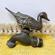 Brass Duck Hose Decorative Spigot Outdoor Garden Vintage Patina
