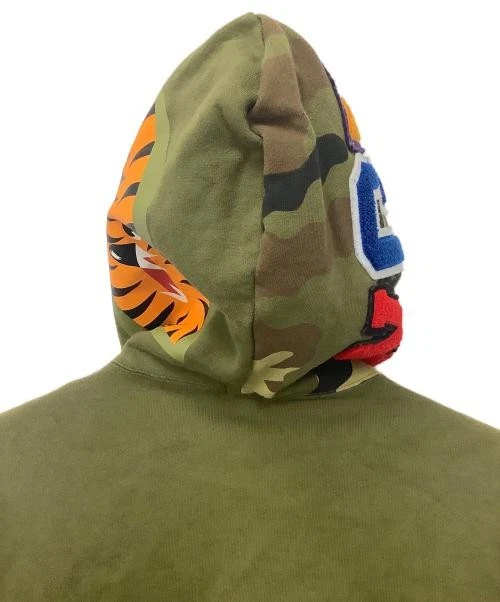 A BATHING APE (BAPE) Felpa con cappuccio e zip Ape 1st Shark uomo full zip nera usata