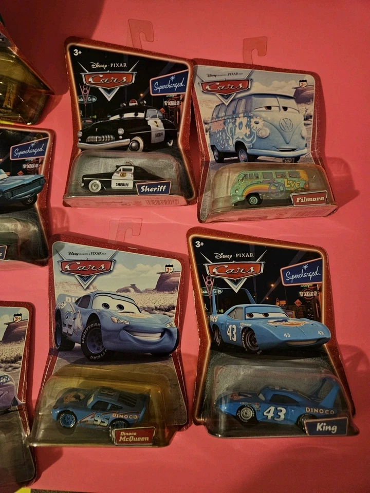 19 Pixar Cars Diecast Disney Sealed Original 2006 Supercharged VW McQueen NOS - Image 2 of 4