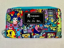 RARE NEW w/ tags JuJuBe Tokidoki Kaiju City Be Spendy Wallet Teal Blue