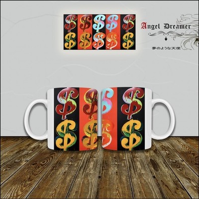 TASSE TASSE Andy Warhol Serie Dollar Sign Pop Art Malerei Sammlung Vintage