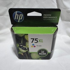 HP 75XL Tri-Color Ink Cartridge CB338WN High Yield OEM Genuine Sealed Exp 2014