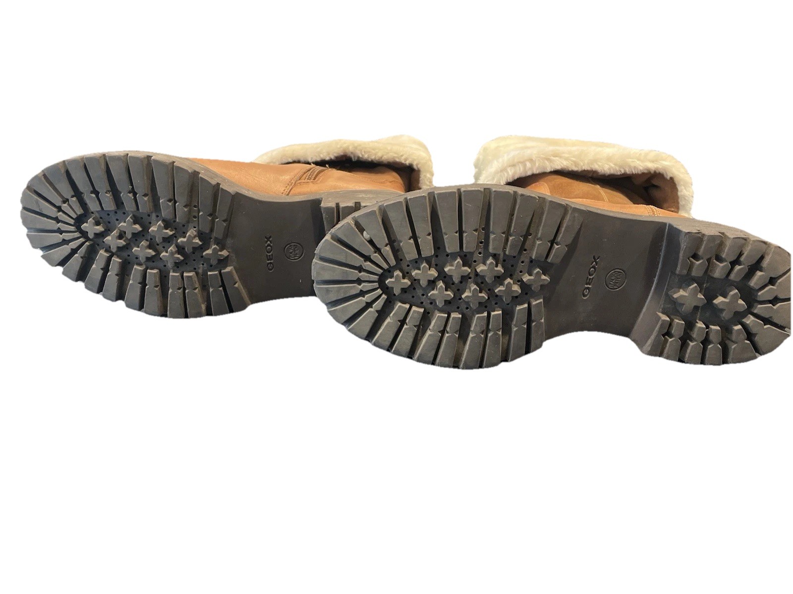 Geox Iridea Girls Women’s Leather Zipped Warm Boots UK 2.5 EU 35 Cognac RRP £77 image 8