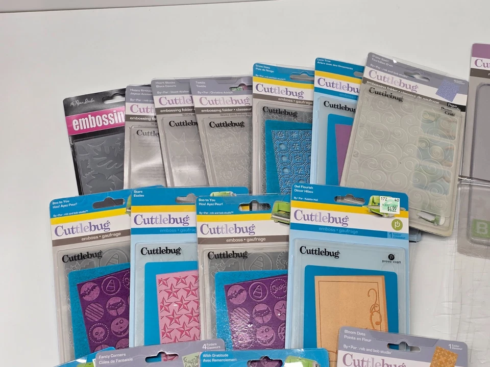 Cuttlebug Embossing Machine Provo Craft + Embossing Plates Most NEW! T3.3 - Image 2 of 4