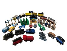 IMAGINARIUM Wooden Trains Cars Signs People Sound City Railway Vintage Lot of 46