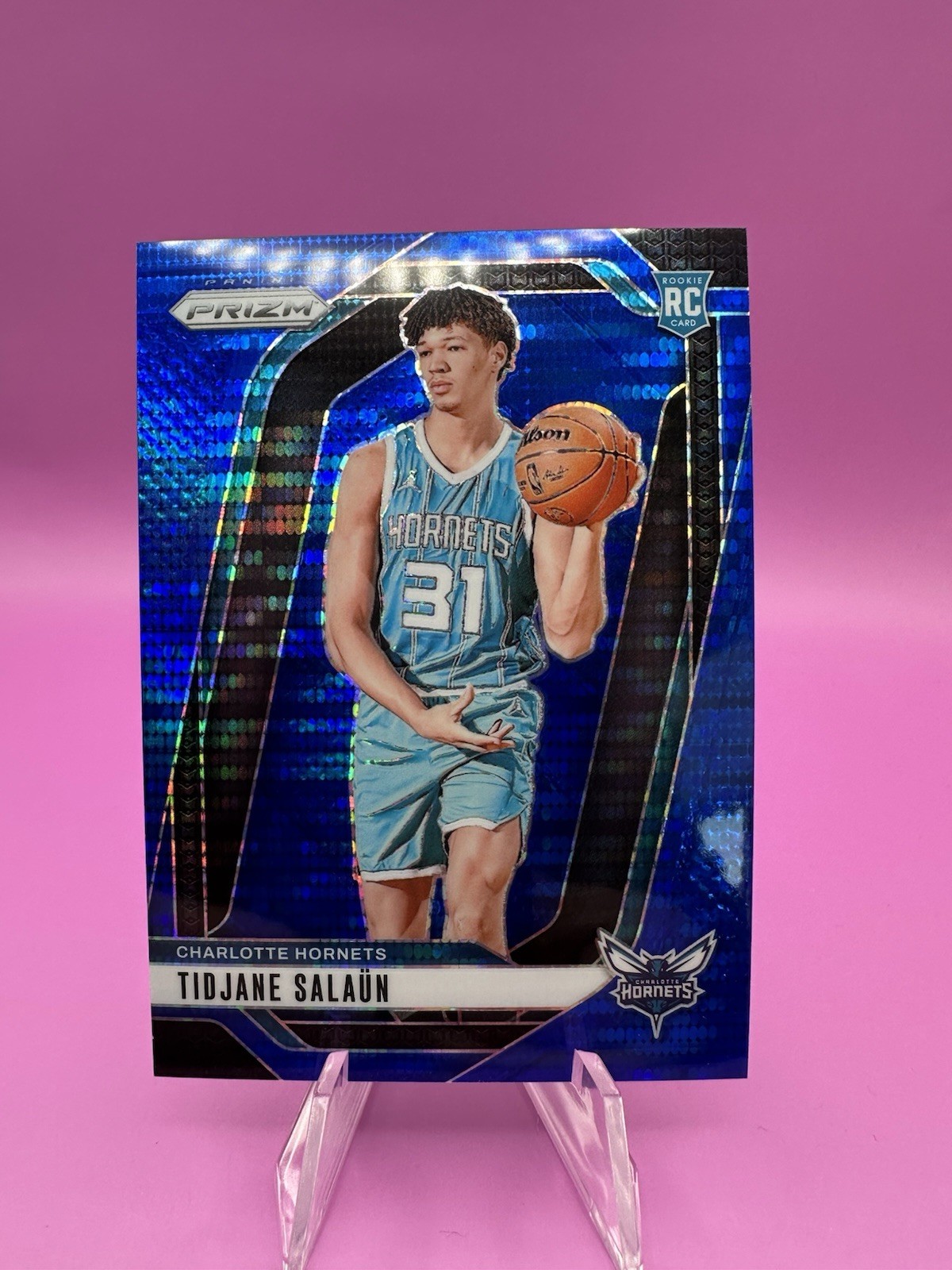 2024 Panini Prizm - Tidjane Salaun #262 Blue Pulsar Prizm /99 (RC)