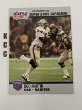 1990 NFL Pro Set Super Bowl Supermen #99 Rod Martin Oakland Raiders
