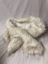 Faux Fur Stole, Wrap for Wedding, 4 Total, One Off White, Three Brown