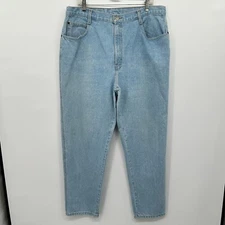Vintage Y2K Denim Mom Jeans Plus Size 18 High Rise Tapered Leg Minimalist Light