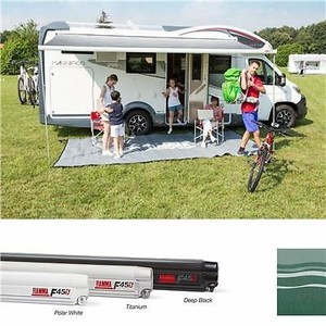 Fiamma F45 S Winch Awning Wind Out 350 Polar White Case Evergreen Fabric Ebay