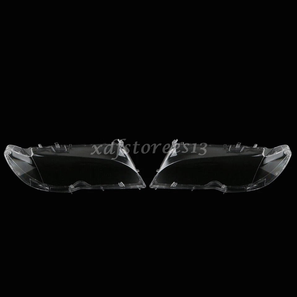 Pair Headlight Headlamp Cover Lens For 2004-2006 BMW E46 2DR Coupe 325ci 330ci Foto 3 de 4