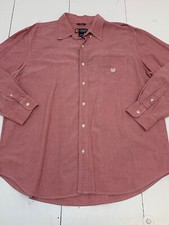 Chaps Men’s Dess Shirt Size 2XL Red Long Sleeve Button Up