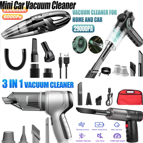 120W Portable Wireless Car Vacuum Cleaner Air Blower Dual Use for Home and Car